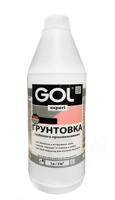 Грунтовка акриловая ФАСАДНАЯ GOLexpert 114 1л; 11605740